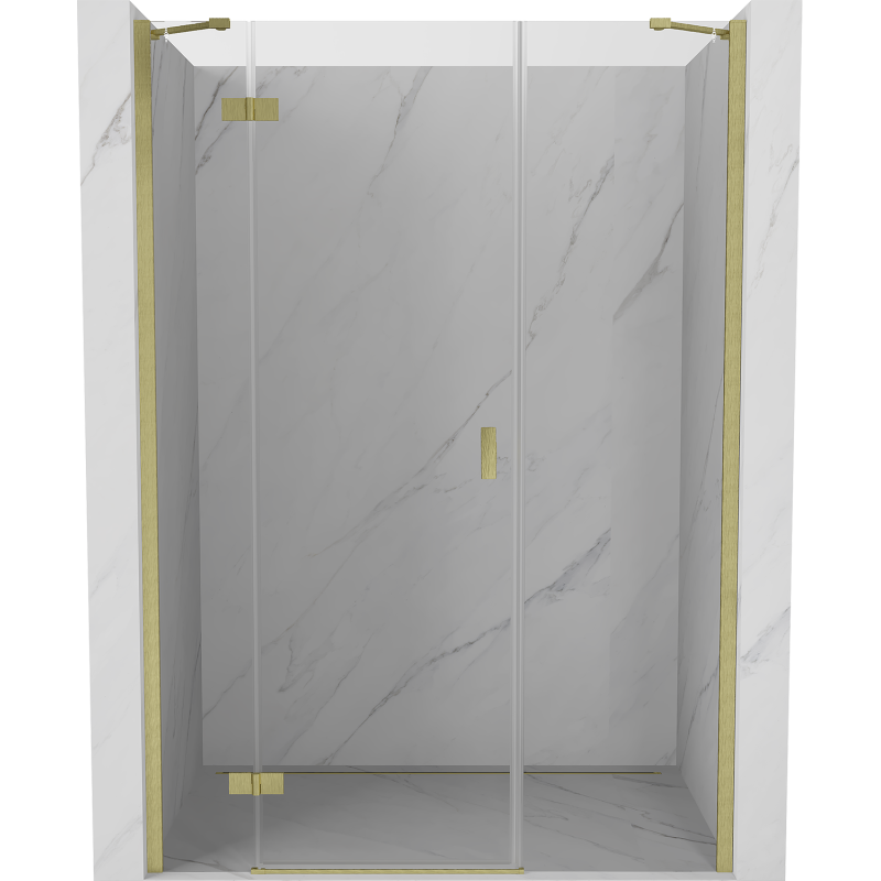 Mexen Mist-H Dusch-Schwenktür links 120 cm, transparent, gebürstet gold - 8A5-120-001-55-00-L