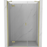 Mexen Mist-H Dusch-Schwenktür links 120 cm, transparent, gebürstet gold - 8A5-120-001-55-00-L
