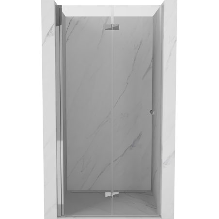 Mexen Mist-F faltbare Duschwanne links 75 cm, transparent, chrom - 8A6-075-000-01-00-L