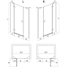 Mexen Mist-H Duschdrehtür links 120 cm, transparent, schwarz - 8A5-120-001-70-00-L