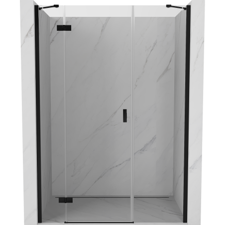Mexen Mist-H Duschtür schwenkbar links 125 cm, transparent, schwarz - 8A5-125-001-70-00-L