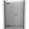 Mexen Mist-H Duschtür schwenkbar links 125 cm, transparent, schwarz - 8A5-125-001-70-00-L