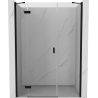 Mexen Mist-H linke schwenkbare Duschwand 150 cm, transparent, schwarz - 8A5-150-001-70-00-L