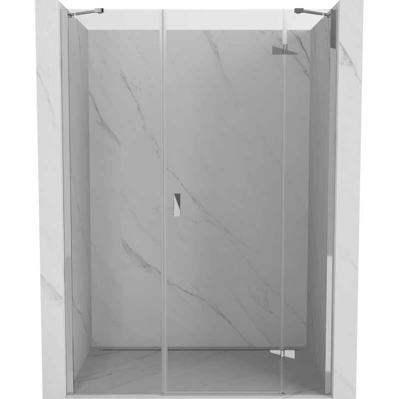 Mexen Mist-H Duschschwingtür rechts 135 cm, transparent, Chrom - 8A5-135-001-01-00-P