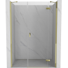 Mexen Mist-H Duschtür schwenkbar rechts 130 cm, transparent, gold - 8A5-130-001-50-00-P