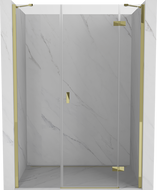 Mexen Mist-H rechte Duschdrehtür 145 cm, transparent, gold - 8A5-145-001-50-00-P