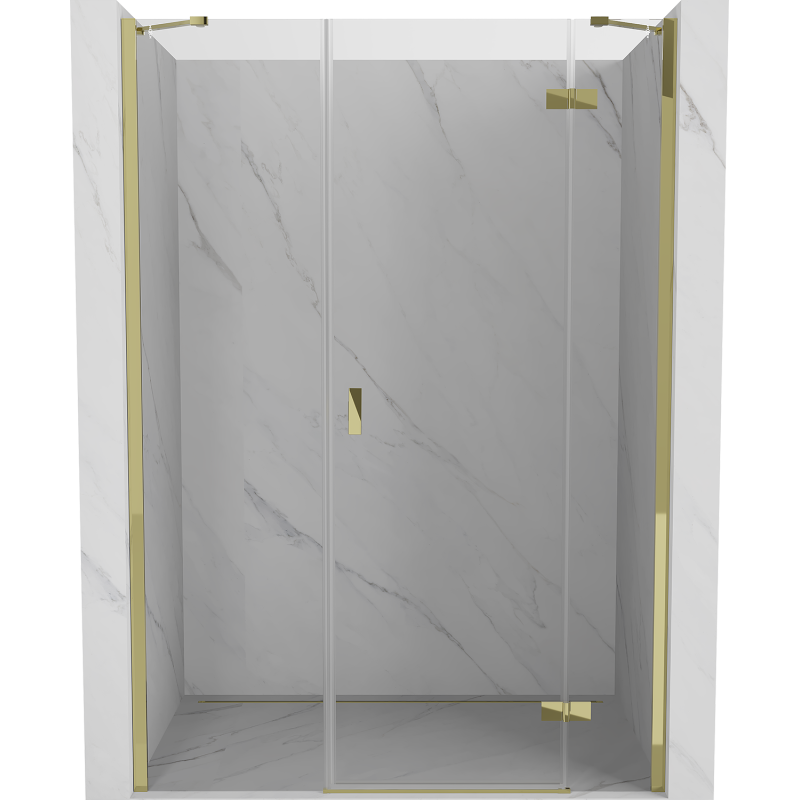 Mexen Mist-H Duschdrehtür rechts 160 cm, transparent, gold - 8A5-160-001-50-00-P