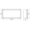 Mexen X-Wall-NR Nischenregal ohne Flansch 60 x 20 cm, weiß - 1921602010
