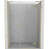 Mexen Mist-H Duschdrehtür rechts 135 cm, transparent, gold gebürstet - 8A5-135-001-55-00-P