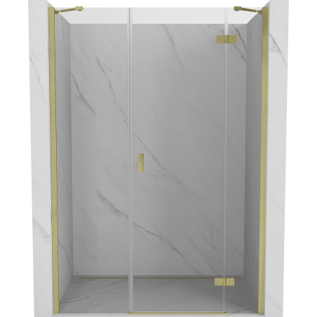 Mexen Mist-H Duschpendeltür rechts 150 cm, transparent, gebürstet gold - 8A5-150-001-55-00-P