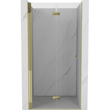 Mexen Mist-F Falttür Dusche links 75 cm, transparent, gold - 8A6-075-000-50-00-L