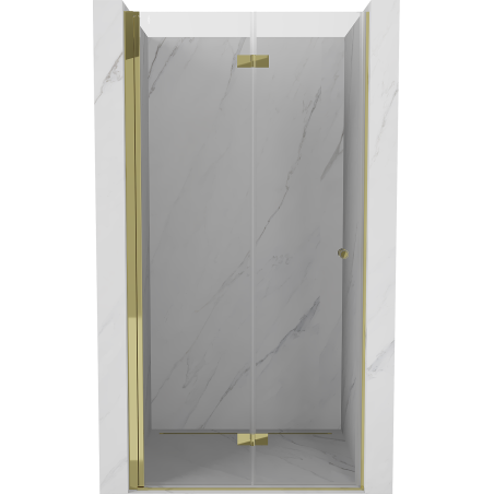 Mexen Mist-F Klappduschtür links 80 cm, transparent, gold - 8A6-080-000-50-00-L