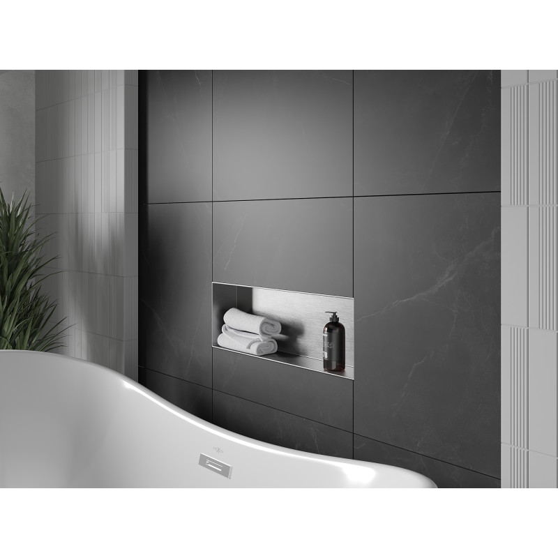 Mexen X-Wall-NR Wandnische ohne Flansch 60 x 20 cm, Inox - 1911602010