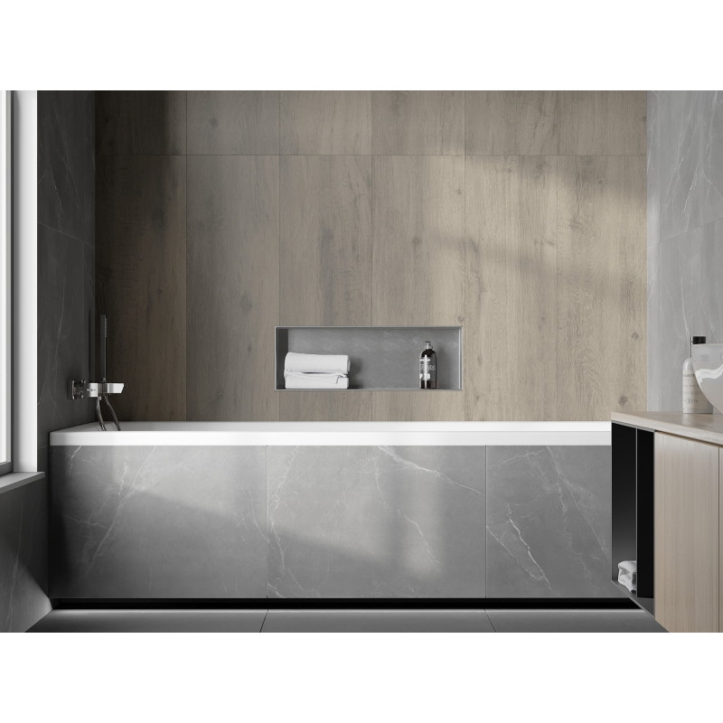 Mexen X-Wall-NR Einbau-Regal ohne Flansch 60 x 20 cm, Inox - 1911602010