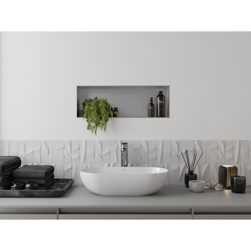 Mexen X-Wall-NR Wandnische ohne Flansch 60 x 20 cm, Inox - 1911602010