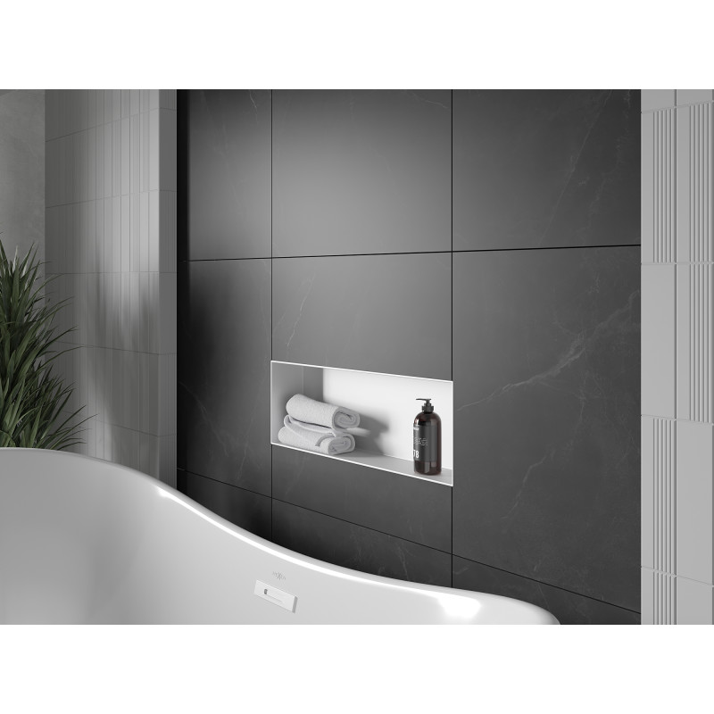Mexen X-Wall-NR Nischenregal ohne Flansch 60 x 20 cm, weiß - 1921602010