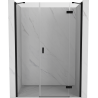 Mexen Mist-H Duschdrehtür rechts 155 cm, transparent, schwarz - 8A5-155-001-70-00-P