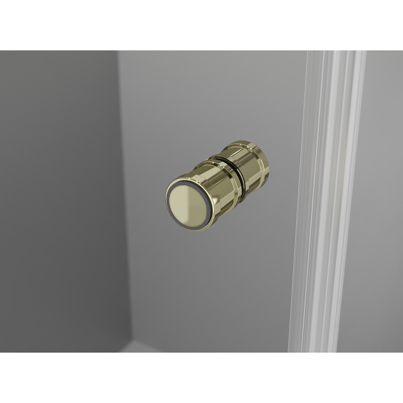 Mexen Mist-F klappbare Duschwand links 110 cm, transparent, gold - 8A6-110-000-50-00-L
