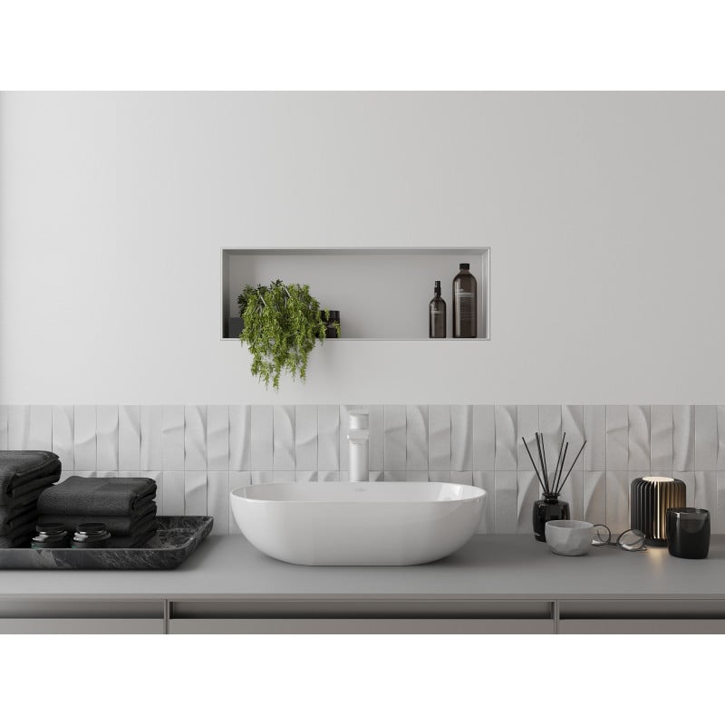 Mexen X-Wall-NR Nischenregal ohne Flansch 60 x 20 cm, weiß - 1921602010