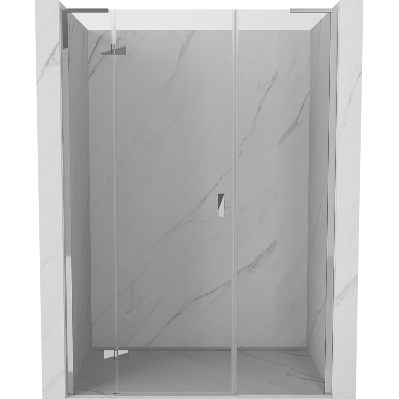 Mexen Mist-H L Duschdrehtür links 125 cm, transparent, Chrom - 8A5L-125-001-01-00-L