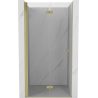 Mexen Mist-F Duschfalttür links 70 cm, transparent, gebürstetes Gold - 8A6-070-000-55-00-L