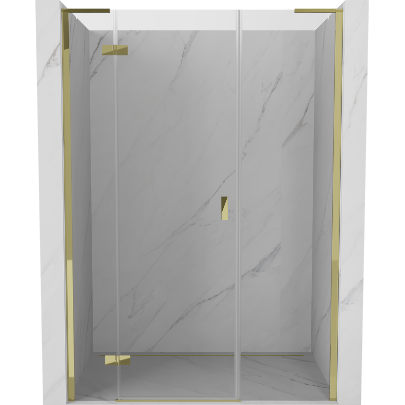 Mexen Mist-H L Duschfalttür links 150 cm, transparent, gold - 8A5L-150-001-50-00-L