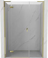 Mexen Mist-H L Duschfalttür links 150 cm, transparent, gold - 8A5L-150-001-50-00-L