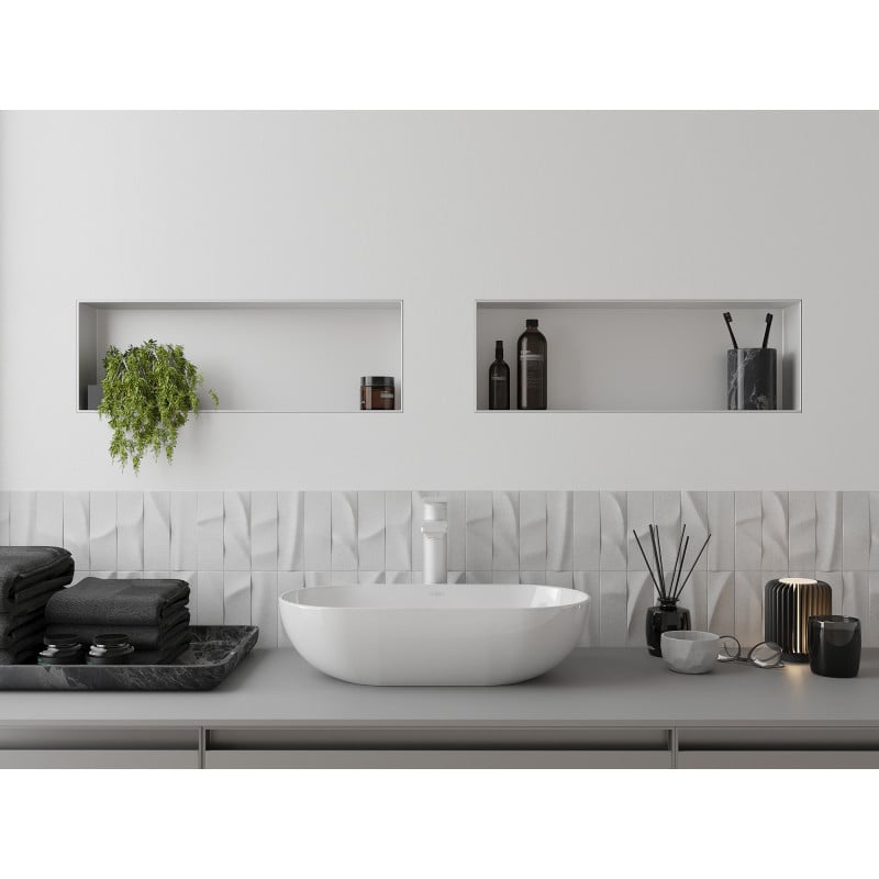 Mexen X-Wall-NR Nischenregal ohne Flansch 60 x 20 cm, weiß - 1921602010