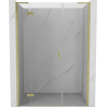 Mexen Mist-H L Duschpendeltür links 125 cm, transparent, gebürstet gold - 8A5L-125-001-55-00-L