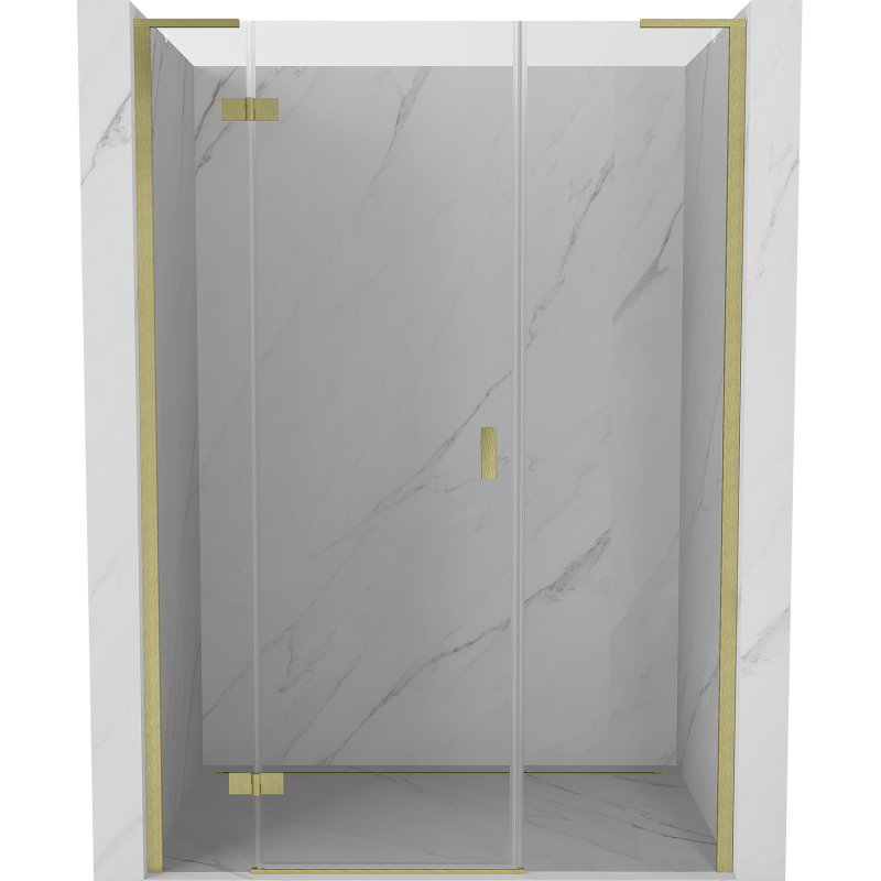 Mexen Mist-H L Duschtür, links 150 cm, transparent, gold gebürstet - 8A5L-150-001-55-00-L