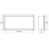 Mexen X-Wall-NR Nischenregal ohne Flansch 60 x 20 cm, schwarz - 1971602010