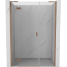 Mexen Mist-H L Duschdrehtür links 160 cm, transparent, gebürstetes Kupfer - 8A5L-160-001-65-00-L