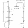 Mexen T05 Duschsäule, schwarz - 798050593-70