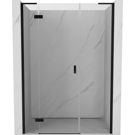 Mexen Mist-H L Duschwandtür klappbar links 125 cm, transparent, schwarz - 8A5L-125-001-70-00-L