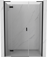 Mexen Mist-H L Duschabtrennung, links öffnend, 140 cm, transparent, schwarz - 8A5L-140-001-70-00-L