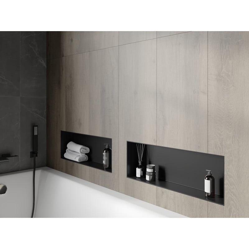 Mexen X-Wall-NR Nischenshelf ohne Rand 60 x 20 cm, schwarz - 1971602010