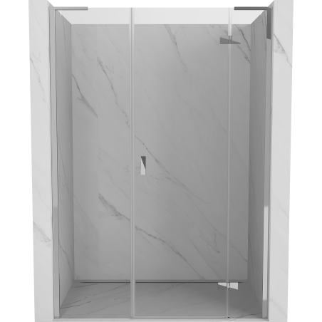 Mexen Mist-H L Duschkabinentür, schwenkbar, rechts, 150 cm, transparent, Chrom - 8A5L-150-001-01-00-P