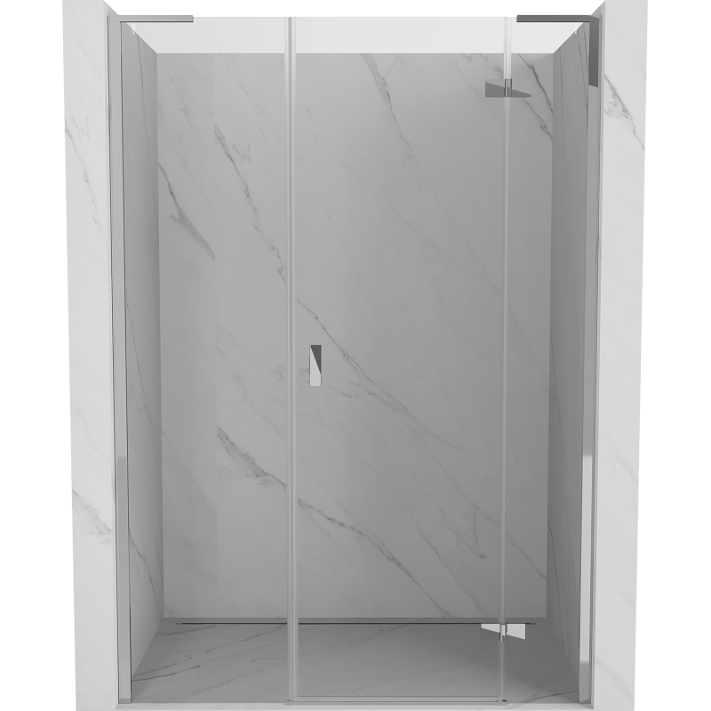 Mexen Mist-H L Duschdrehtür rechts 155 cm, transparent, Chrom - 8A5L-155-001-01-00-P