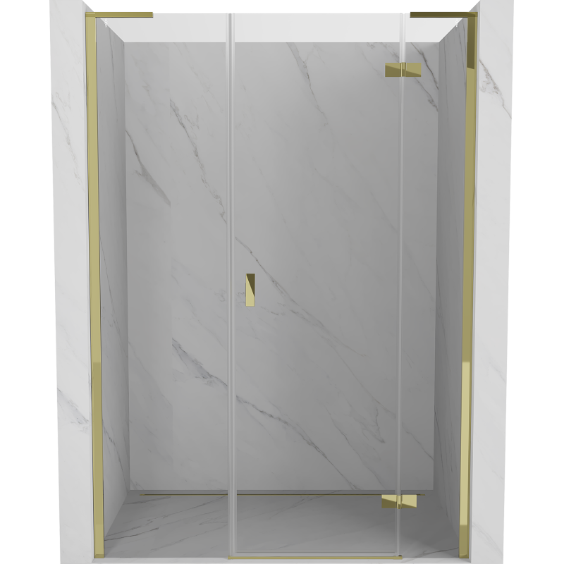 Mexen Mist-H L Duschpendeltür rechts 145 cm, transparent, gold - 8A5L-145-001-50-00-P