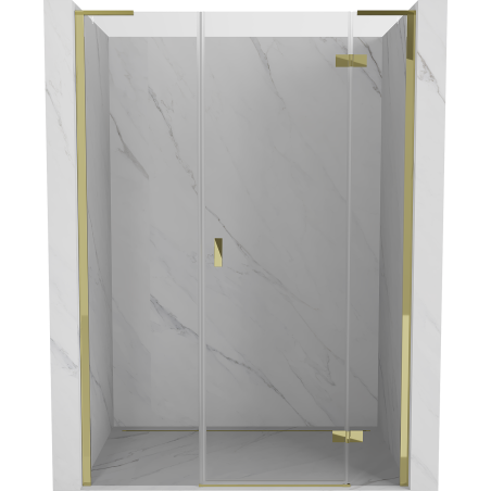 Mexen Mist-H L Duschpendeltür rechts 145 cm, transparent, gold - 8A5L-145-001-50-00-P