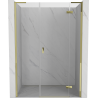 Mexen Mist-H L Duschdrehflügeltür rechts 150 cm, transparent, gold - 8A5L-150-001-50-00-P