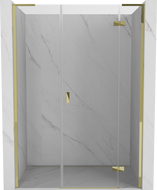Mexen Mist-H L Duschdrehtür rechts angeschlagen 155 cm, transparent, gold - 8A5L-155-001-50-00-P