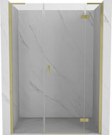 Mexen Mist-H L Duschdrehtür rechts 140 cm, transparent, gold gebürstet - 8A5L-140-001-55-00-P