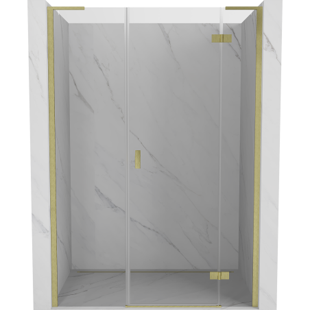 Mexen Mist-H L Duschdrehtür rechts 145 cm, transparent, gold gebürstet - 8A5L-145-001-55-00-P