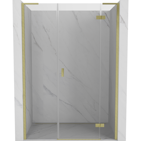 Mexen Mist-H L Duschkabinentür rechts 160 cm, transparent, gebürstet gold - 8A5L-160-001-55-00-P