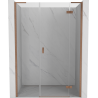 Mexen Mist-H L Duschwandtür schwenkbar rechts 130 cm, transparent, gebürstetes Kupfer - 8A5L-130-001-65-00-P
