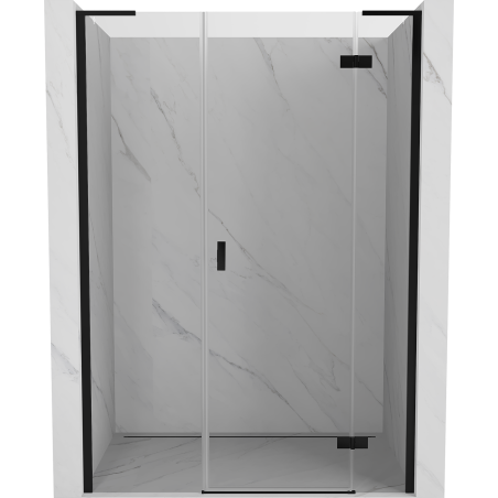 Mexen Mist-H L Duschabtrennung Rechts Anschlag 125 cm, transparent, schwarz - 8A5L-125-001-70-00-P