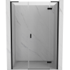 Mexen Mist-H L Duschabtrennung Rechts Anschlag 125 cm, transparent, schwarz - 8A5L-125-001-70-00-P