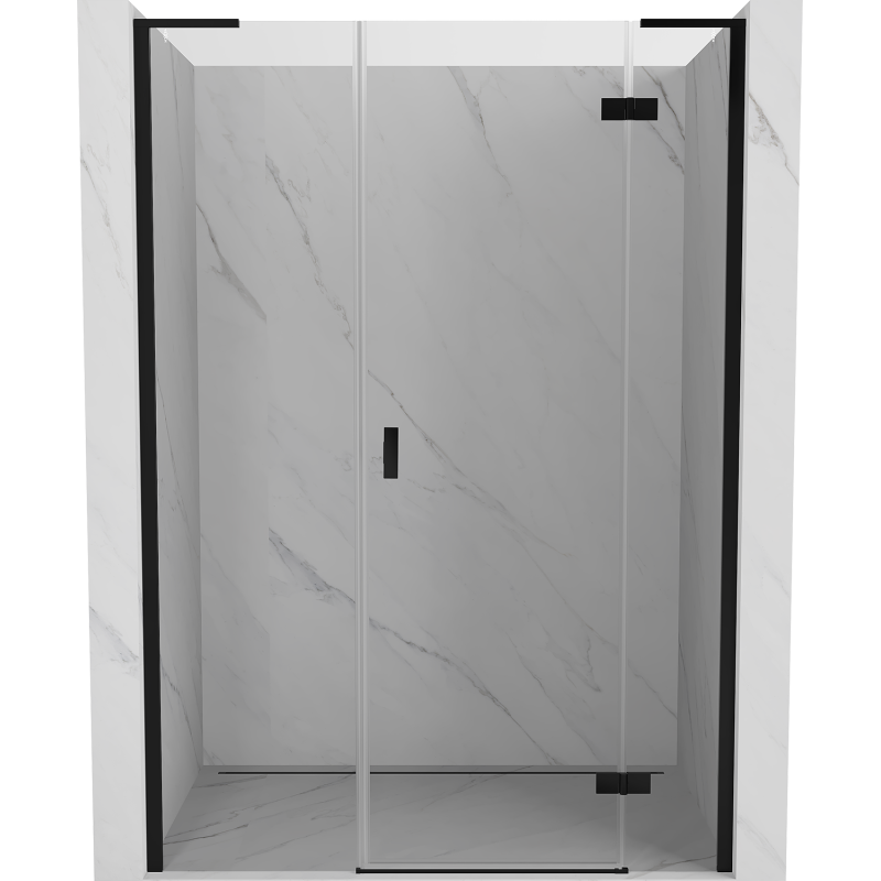 Mexen Mist-H L Duschtür rechts 150 cm, transparent, schwarz - 8A5L-150-001-70-00-P