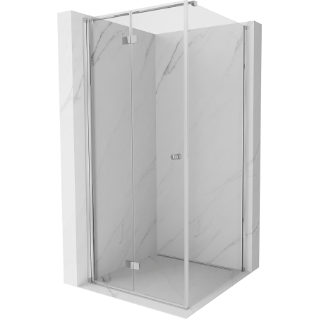 Mexen Mist-F faltbare Duschkabine links 70 x 70 cm, transparent, Chrom - 8A6T-070-070-01-00-L